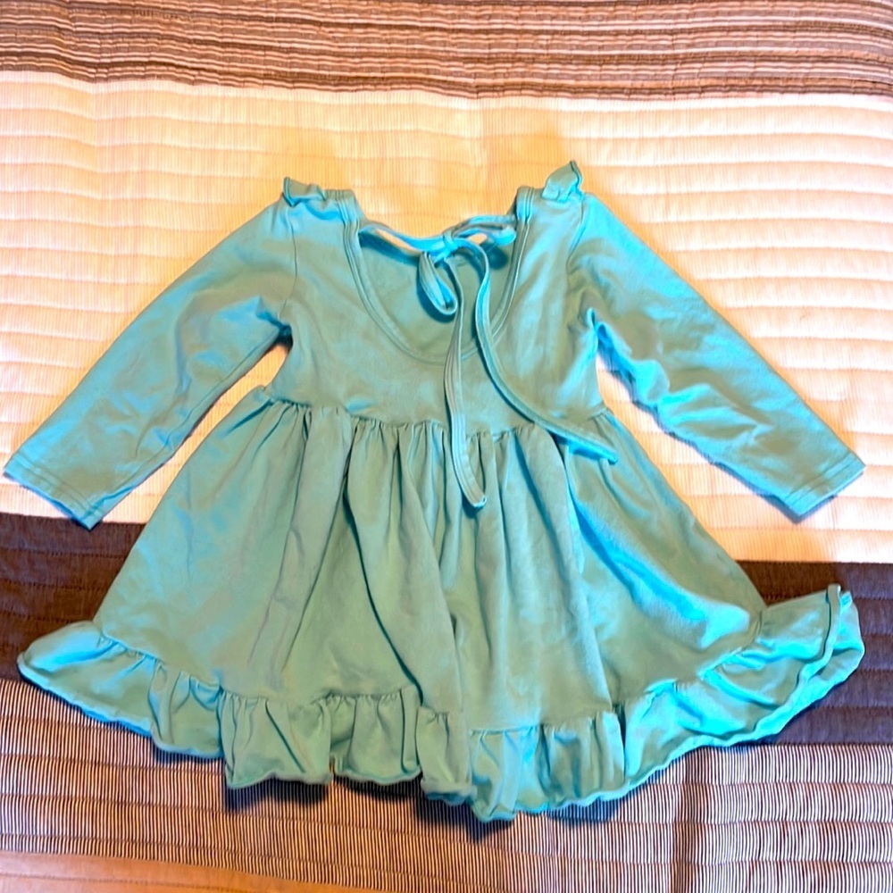 2 twirl ruffle long sleeve dresses 2T - Picture 3 of 6